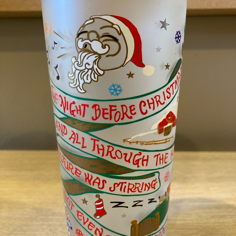 Catstudio Christmas Frosted Glass Tumbler